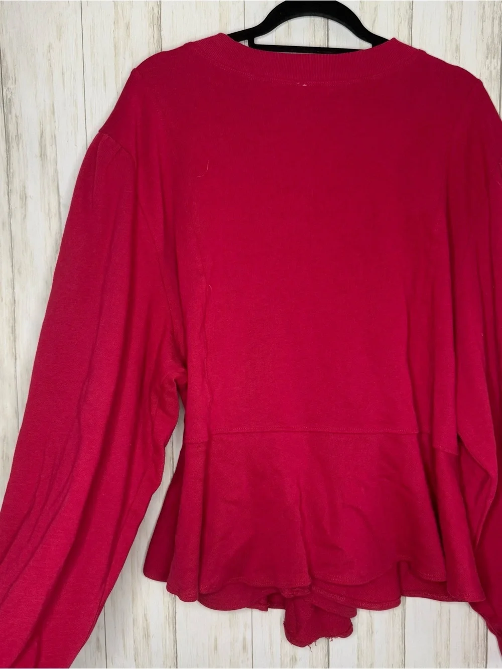 Anthropologie NWT 3X Embroidered Cutwork Swing Long Sleeve Sweatshirt